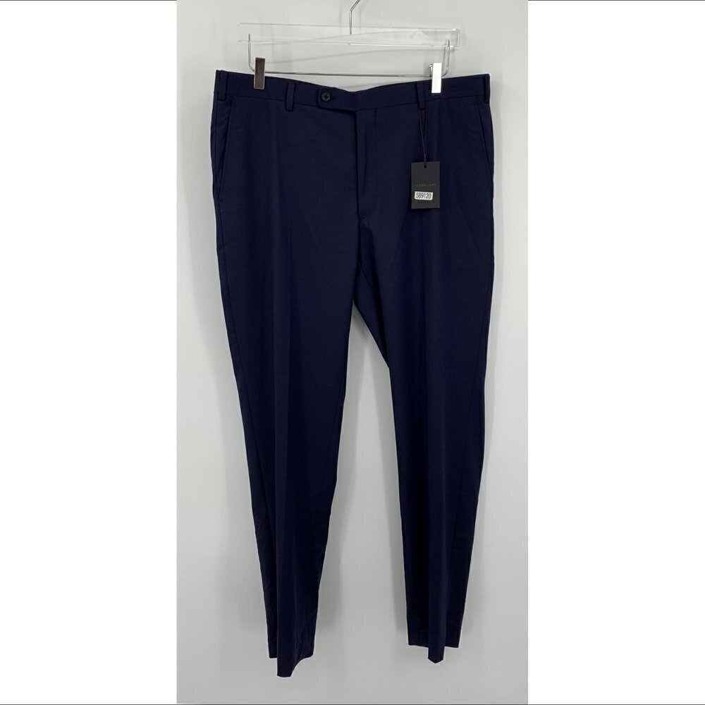 Alton Lane flat front pants trousers navy blue tailored 36 Waist 32 Inseam new